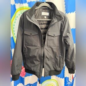 NWT Calvin Klein Men's Sorona Aura Charcoal Grey Sleek Puffer Jacket size Medium